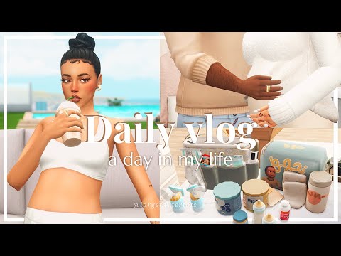 Day In The Life Of My Pregnant Sim | My Sim Gives Birth • The Sims 4 Vlog 📷🤍