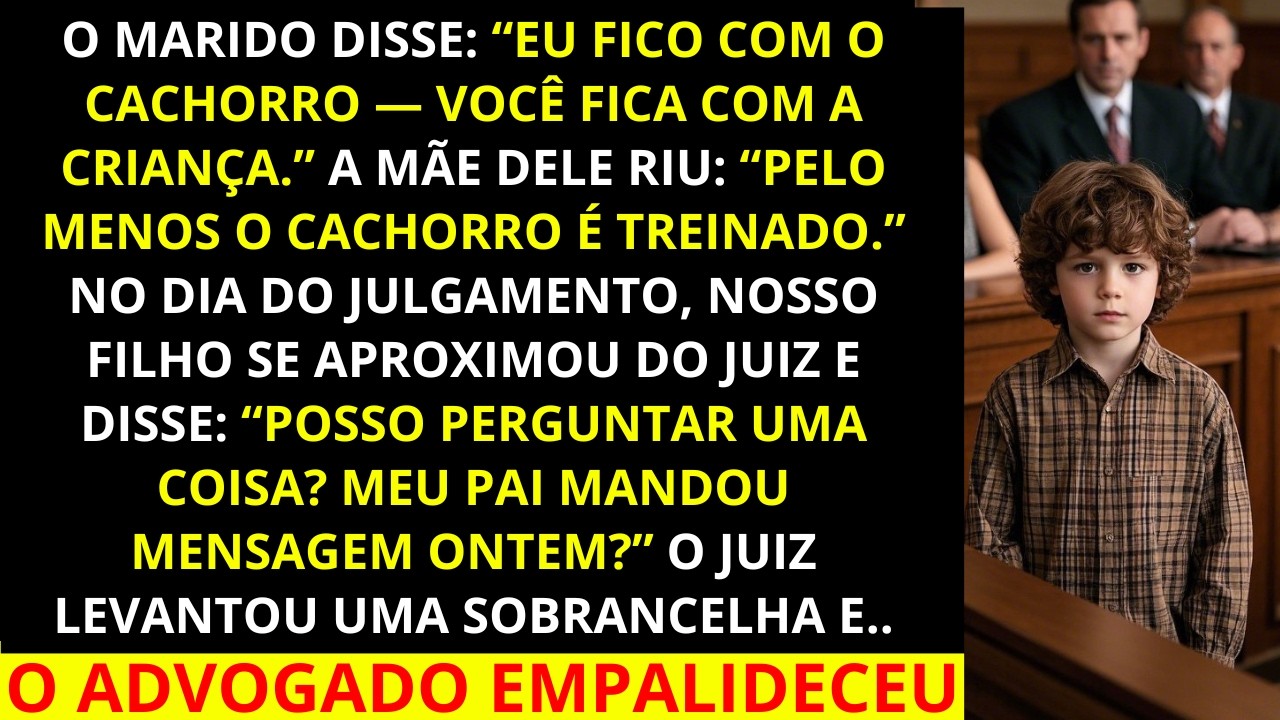 O marido disse: Eu levo o cachorro, você fica com o bebê. A sogra riu:
