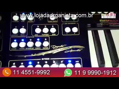 Orgao Digital Acordes Ax100 Preto Auto Brilho - Startup Musical