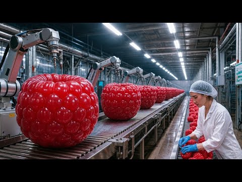Inside the Modern Raspberry Factory: From Field to Dessert (The Whole Process)