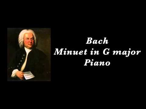 Bach - Minuet in G major in Piano (BWV Anh 114)