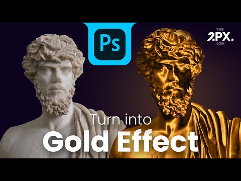 How to convert any Image into Gold Effect in Adobe Photoshop  2021- Tutorial in English by the2px