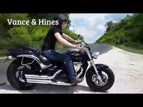 Suzuki M800 / M50 stock pipes VS Vance and Hines Twin Slash Staggered