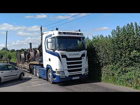 Aveling Steam Roller No. 108 and Fowler Traction Engine 'Enterprise' on Low Loader