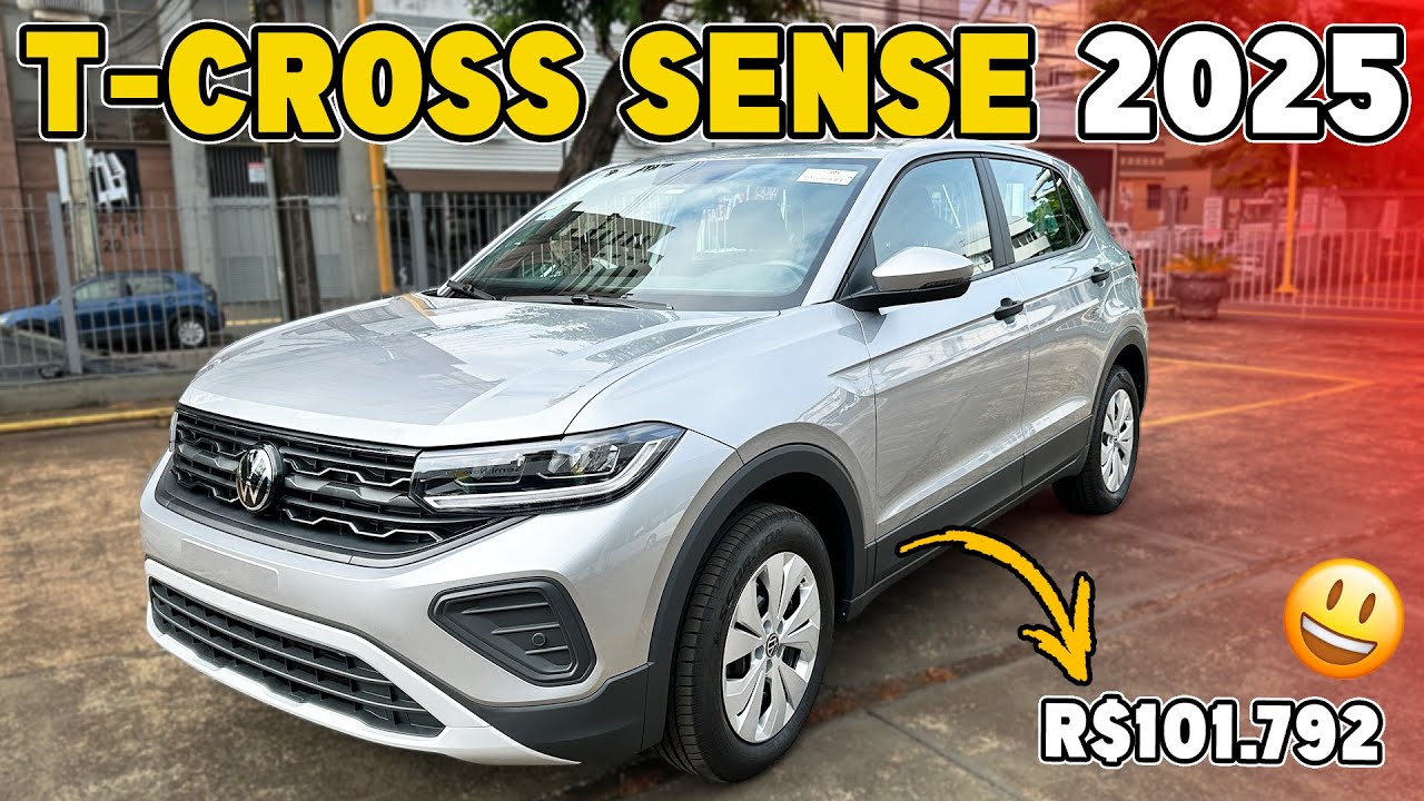 T CROSS SENSE 2025 - Chega Por R$101 792 Bem Equipado e Competitivo!