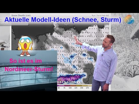 Current model ideas for storms, snow, and spring. A short video from a North Sea storm!