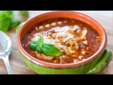 CHEESY LASAGNA SOUP RECIPE - Comfort Food