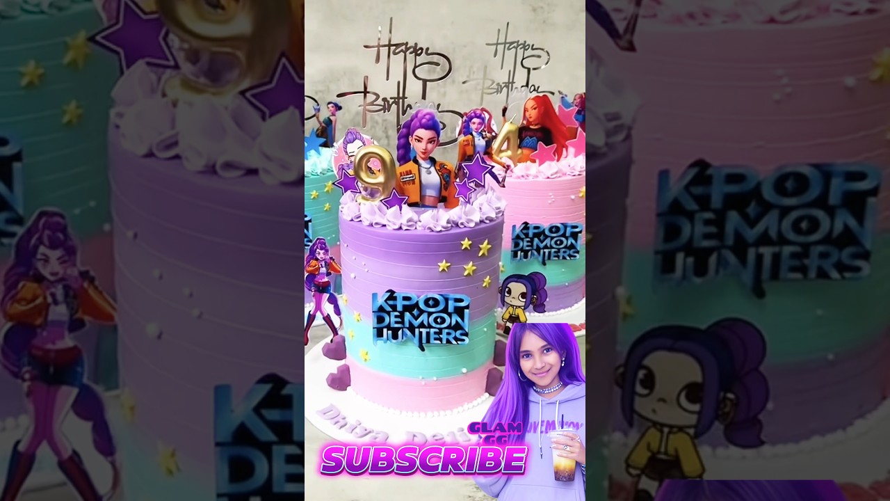The Most Beautiful K-Pop Demon Hunters CAKES!😍🔥#kpopdemonhunters #huntrix #ytshorts #shorts