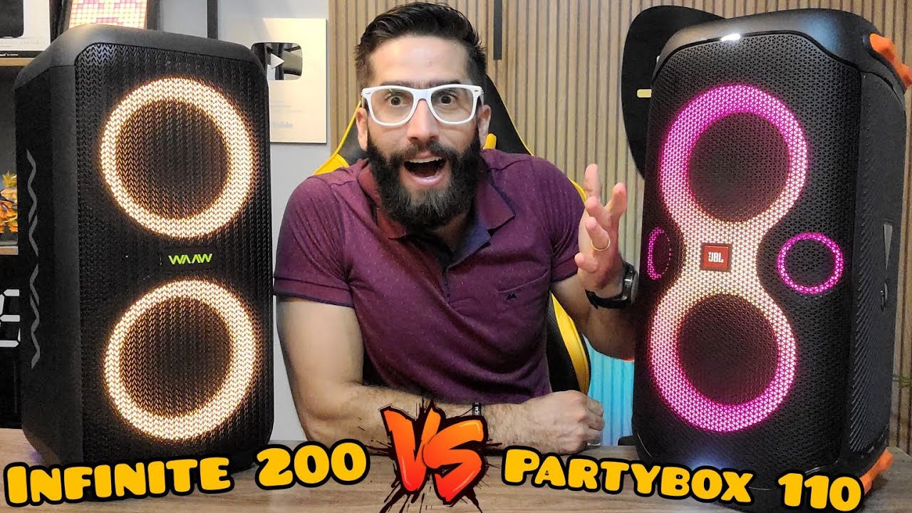 INCRIVEL!! 😱 WAAW SOUNDBOX INFINITE 200 160W Vs JBL PARTYBOX 110 160W: Qual é a melhor Caixa de som?
