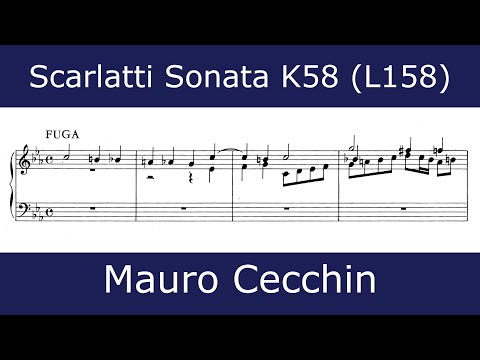 Domenico Scarlatti - Sonata in C minor K58 "Fuga" (Mauro Cecchin)