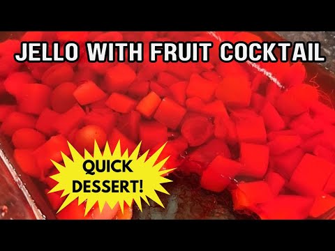 Easy Jello Fruit Cocktail Recipe 🍮 5 Min Prep Classic No-Bake Dessert Everyone Loves! 🍑