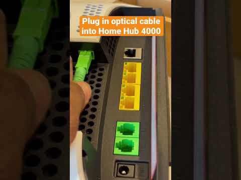 How to connect Bell Home Hub 4000 fiber optic cable
