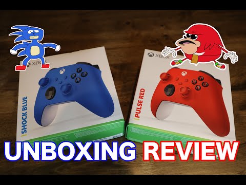 Pulse Red & Shock Blue Xbox Series X Controller Accessories Unboxing | Review