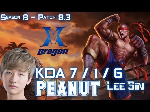 KZ Peanut LEE SIN vs JAX Jungle - Patch 8.3 KR Ranked