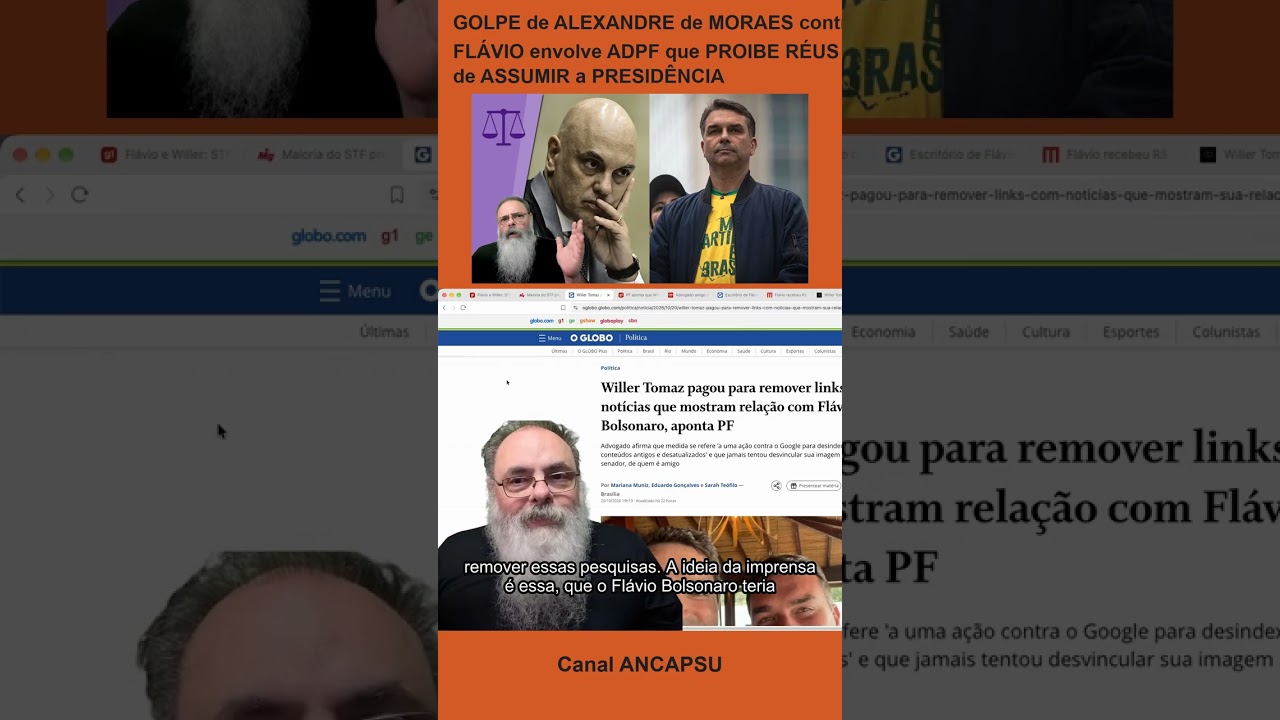 GOLPE de ALEXANDRE de MORAES contra FLÁVIO envolve ADPF que PROIBE RÉUS de ASSUM