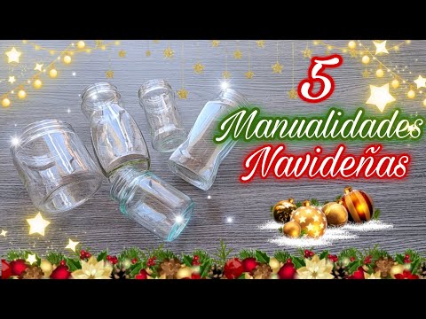 Manualidades Navideñas con Frascos de Vidrio 🎄 Ideas Navideñas con reciclaje / DIY CHRISTMAS