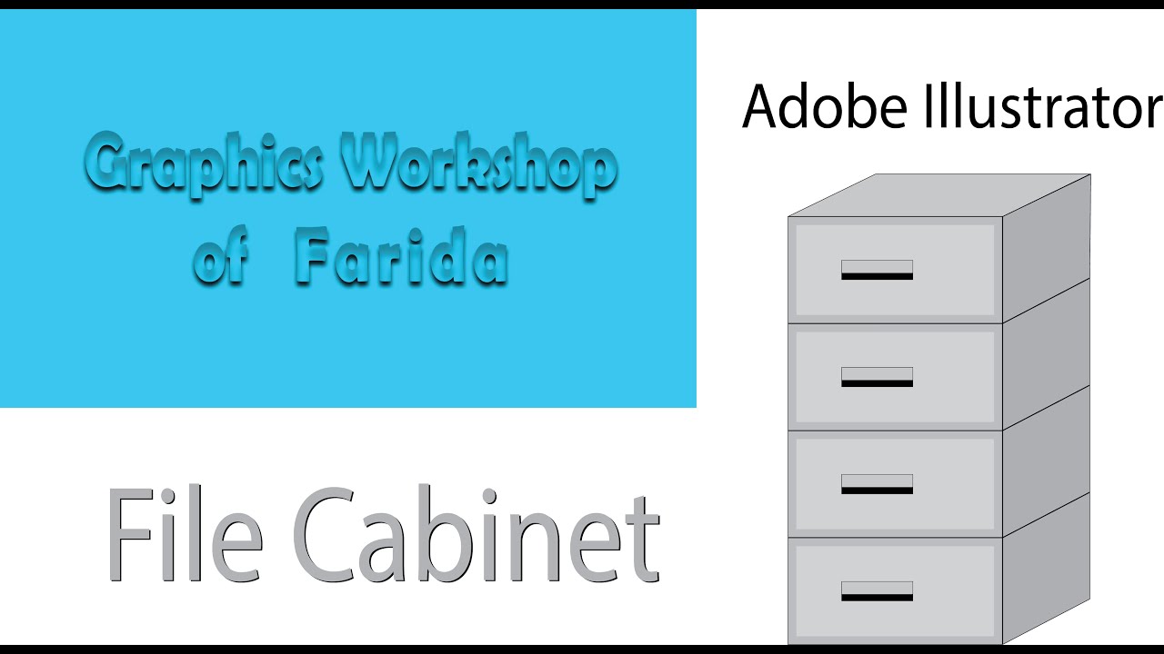 Draw a  simple File Cabinet In adobe Illustrator. #file cabinet drawing #adobeillustrator #drawing