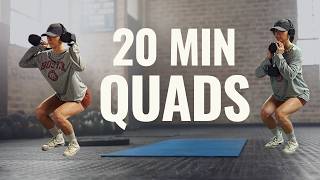 20-Minute Leg Day Workout with Squats & Lunges (At-Home Workout): Dumbbell Quad Burn