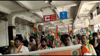 अखिल भारतीय हड़ताल के समर्थन में दक्षिण मध्य रेलवे कर्मचारी संघ ने हैदराबाद में विरोध प्रदर्शन किया