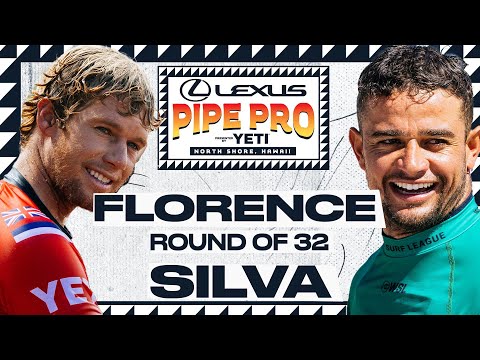 John John Florence vs Deivid Silva | Lexus Pipe Pro presented by YETI - Round of 32 Heat Replay