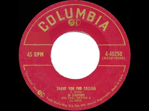 1954 HITS ARCHIVE: Thank You For Calling - Jo Stafford