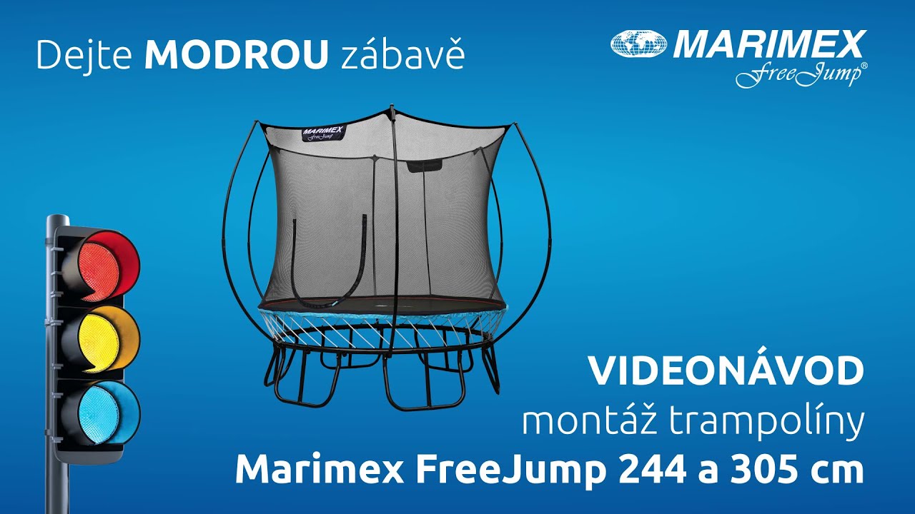 Trampolína Marimex FreeJump 305 cm (ochranná síť + schůdky + kotvící sada ZDARMA) + Vířivý bazén Marimex AQUAMAR 6003