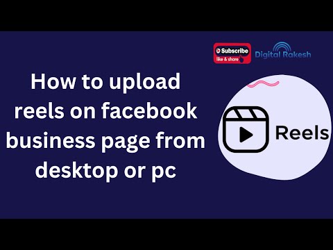 How to upload reels on facebook business page from desktop or pc