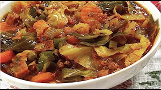 Hearty Slow Cooked Cabbage Stew - HOW TO MAKE CABBAGE SOUP RECIPE EASY