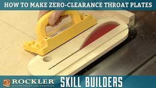 How to Make Zero Clearance Throat Plate Inserts for Table Saws | Rockler Skill Builders