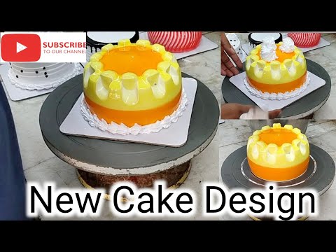 pineapple cake || cake decoration technique || cake's Topping