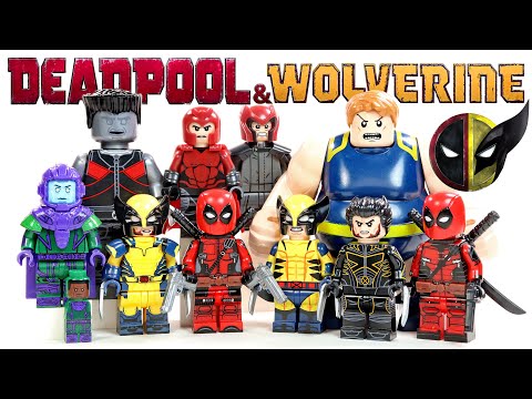 Lego Deadpool & Wolverine Multiverse Set 2 Unofficial Lego Minifigures w/ Colossus & Blob BigFigs