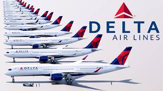 Delta Air Lines Fleet Size Comparison 3D