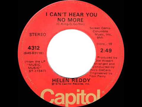 1976 HITS ARCHIVE: I Can’t Hear You No More - Helen Reddy (stereo 45--#1 A/C)