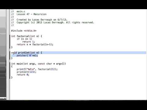 C Programming on the Mac L47 - Recursion