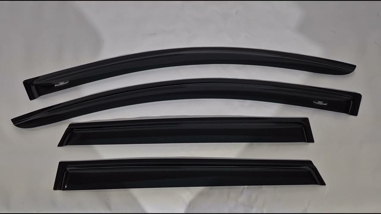 Nissan Qashqai 2007-2010 гг. Ветровики для 7-местного (4 шт, HIC) Video 1