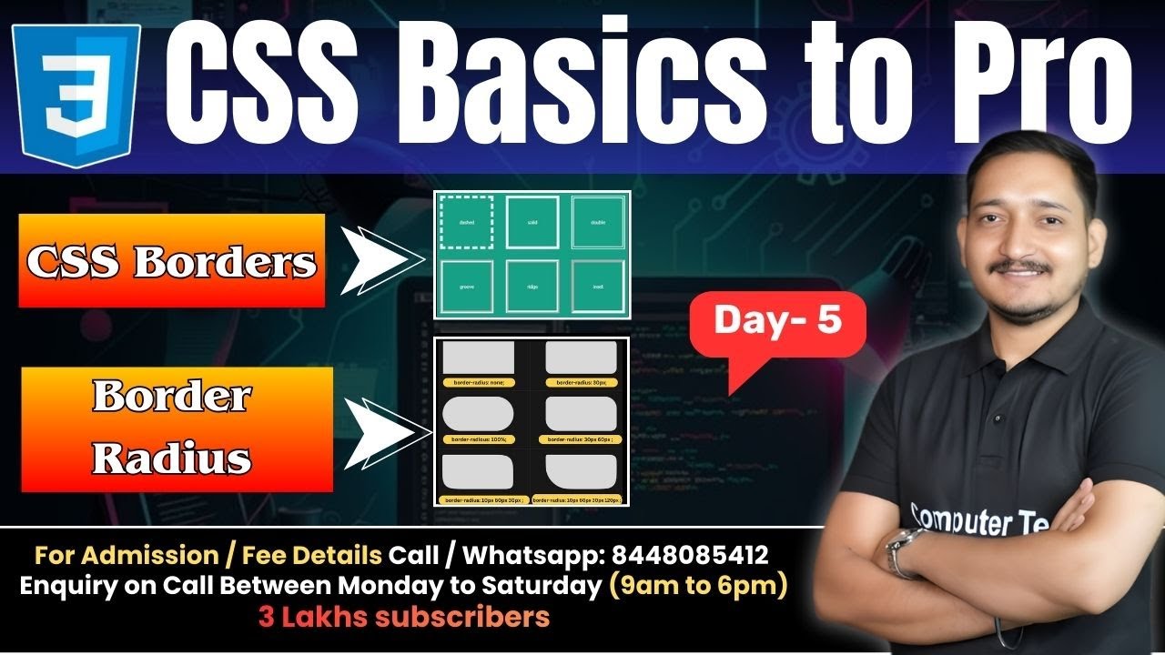 #5 CSS Border & Border Radius | CSS Tutorial for Beginners | Computer Tech Academy