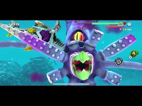 Hungry Shark World | Robo-Shark🤖 🆚 Colossal Squid🦑