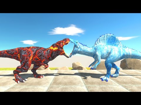Magma and Ice Carnivores Deadly Climb - Animal Revolt Battle Simulator