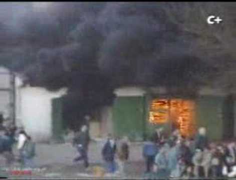 Polonia Warszawa - Legia Warszawa 1997 - dym