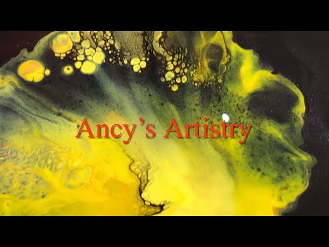 #14 “Bumblebee” Yellow Dutch Pour on Black Base | Acrylic Pouring | Easy Tutorial | Beginner's Pour