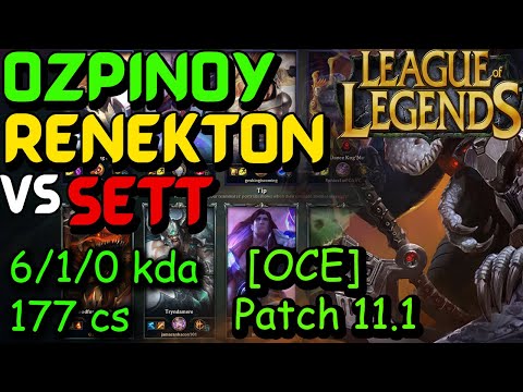 [OCE] ozpinoy Renekton vs Illaoi.  Patch 11.5 [20210314-1624]