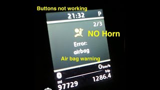 VW Tiguan clockspring, Air bag light on, no horn, no steering buttons working