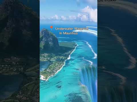 Don't Believe it Until You See it! Underwater Waterfall in Mauritius Island Will Shock You #shorts