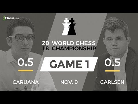 Carlsen vs Caruana (Game 1 Broadcast): World Chess Championship