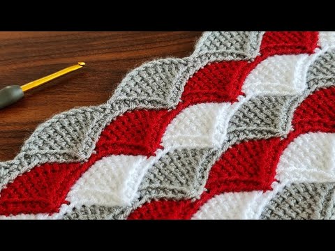 Wow! 😇 Amazing..Super Easy Tunisian  Crochet Baby Blanket Knitting For Beginners