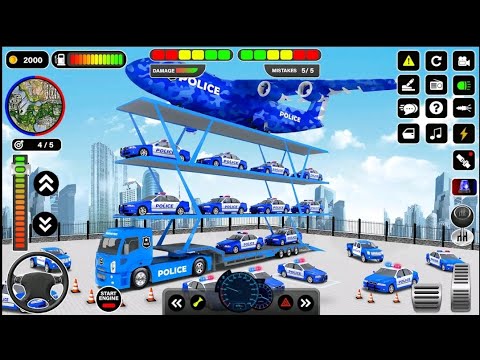 Transporting Police Vehicles in Cargo Plane - Police Car Transporter 2024 -Android Gameplay#trending