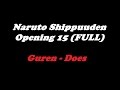 Naruto Shippuden Opening 15 Guren - Does (Full ...