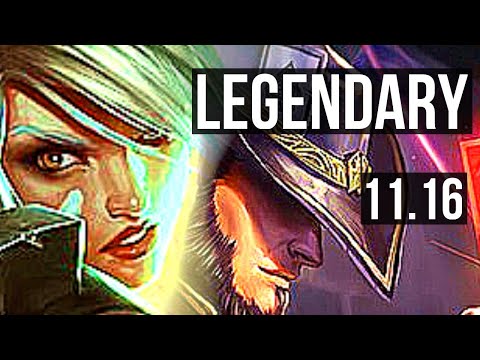 RIVEN vs TWISTED FATE (MID) | 13/1/6, 3.0M mastery, 800+ games, Legendary | BR Challenger | v11.16