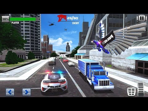 US Police Transform Robot Car Cop Eagle (by Kick Time Studios) Android Gameplay [HD]