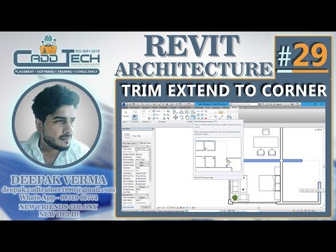 29 | Trim Extend to Corner in Revit Architecture deepak verma